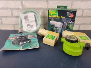 lot 1400 image: GREEN THUMB Electronic Water Timers (Part No. 433920), Drill Pump and More