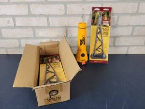 lot 1445 image: (7) NEW 10 Swinging Plant Brackets and DEKALB Flashlight