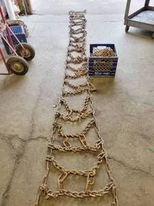 lot 1450 image: Pair of Tire Chains - Approx 13 x 23 Wide Each - NO SHIPPING