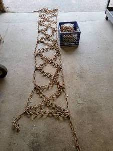 lot 1451 image: Pair of Tire Chains - Approx 9 x 21 Wide Each - NO SHIPPING