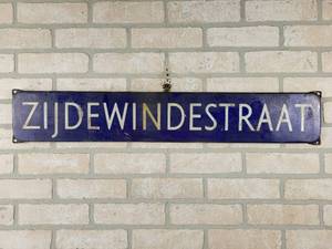 lot 531 image: Antique Porcelain  Steel Dutch Street Sign