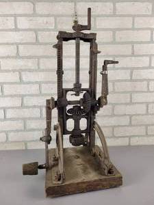 lot 517 image: Antique AJAX Tilting Barn Beam Boring Machine - Moves Freely - RARE