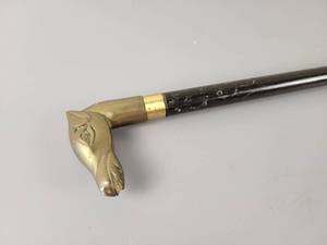 lot 547 image: Vintage Solid Brass Horse Head Cane - Approx. 36 Long