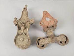 lot 575 image: Antique Richards-Wilcox Barn Door Roller and Allith-Prouty Co. Barn Door Roller