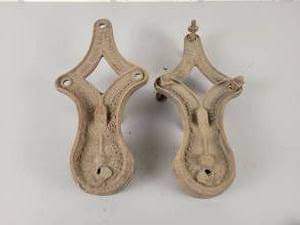 lot 577 image: (2) Antique Allith-Prouty Co. Barn Door Rollers