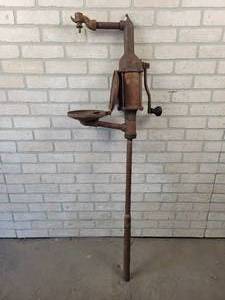 lot 581 image: Antique Oil Tank Pump w Oil Filter Drain Attachment - NO SHIPPING