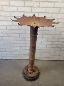 lot 582 image: Artist Crafted Steel Outdoor Potted Plant Holder - NO SHIPPING