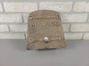 lot 590 image: RARE - Antique M.W. Co. Cast Iron #2 Lock Plate - Mallory, Wheeler & Company of New Haven, Connecticut - ca. 1890s