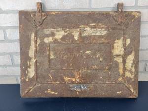 lot 769 image: Antique MAJESTIC Cast Iron Stove Door - NO SHIPPING