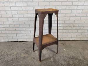 lot 925 image: Antique Steel Shop Stool - NO SHIPPING