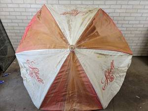 lot 928 image: Schells Brewery Patio Umbrella - Approx. 6 Diameter - NO SHIPPING