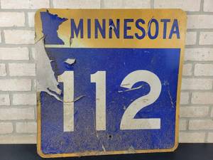 lot 960 image: Minnesota Highway 112 Road Sign - Aluminum - Approx. 24 x 24 - NO SHIPPING