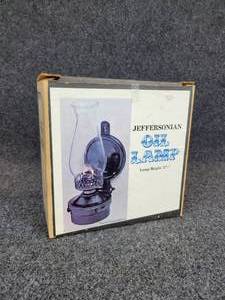 lot 604 image: New Old Stock - Jefferson Oil Lamp - Measures 12-12 tall when assembled