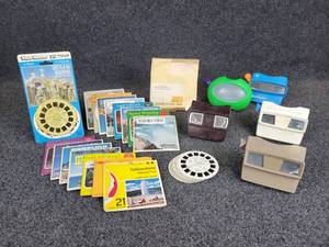 lot 667 image: Lot of (5) ViewMaster Viewers and MANY Vintage ViewMaster Reels