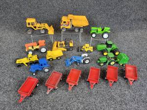 lot 671 image: Lot of Vintage Farm & Construction Toys - Buddy L, Tonka, Hot Wheels, and MORE