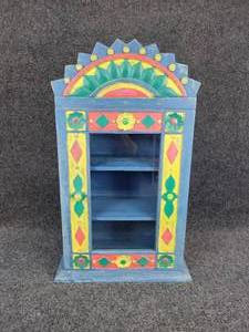 lot 756 image: Handmade Carved Cabinet - NO SHIPPING