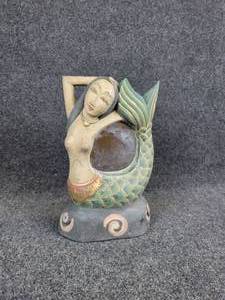 lot 794 image: Carved Wood Mermaid Framed Mirror