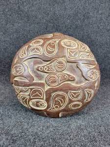 lot 801 image: Carved Wood Wall Hanging