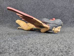 lot 803 image: Carved Wood Hanging Flying Lady