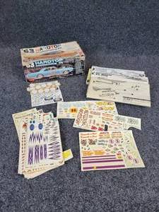 lot 817 image: Lot of Vintage Model Decal Sheets and Assembly Instructions
