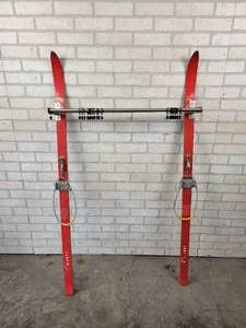 lot 837 image: Custom Made Ski Rack with Stainless Steel Rods and Clips - NO SHIPPING