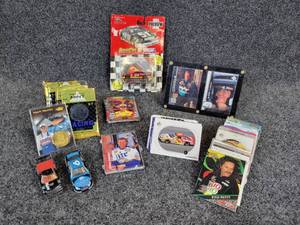 lot 845 image: Lot of NASCAR Collectible Cards, Cars, and More Most from the late 1990s