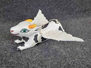 lot 872 image: Carved Wood Flying Cow