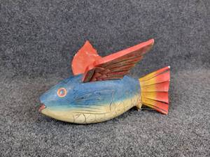 lot 875 image: Carved Wood Flying Fish