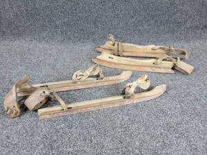 lot 877 image: Two Pairs of Vintage Ice Skates