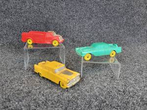 lot 998 image: Lot of (3) Vintage Auburn Cars - Fire Truck, Sedan, and Taxi