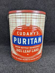 lot 742 image: Vintage 120# Cudahys Puritan Leaf Lard - NO SHIPPING