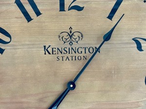 lot 103 image: Decorative Wooden Round Kensington Station Wall Clock