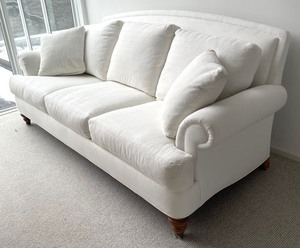 lot 10 image: Ethan Allen Feather Blend Sofa