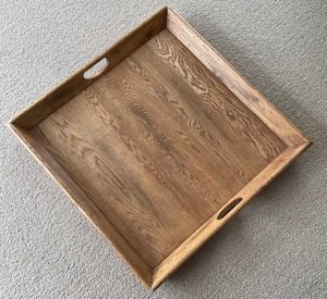 lot 142 image: Large Wooden Ottoman Tray andor Decor