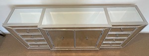 lot 6A image: Mirrored Console Cabinet with 8 Drawers