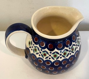 lot 176 image: Pretty Polish Pottery Pitcher