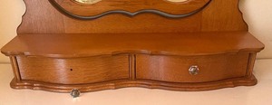 lot 223 image: Wooden Dresser Top Mirror with 2 Drawers