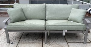 lot 23B image: Metal Patio Sofa, Chairs and Table