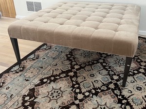 lot 16B image: Ethan Allen Extra Large Tufted Ottoman