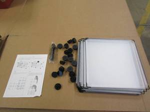 lot 406 image: 2 Clear Frosted Cube Organizer - Stackable