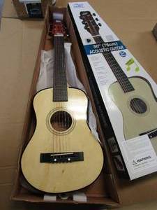 lot 465 image: CB SKY 30 Wooden Acoustic Guitar for Beginners (OPEN BOX)