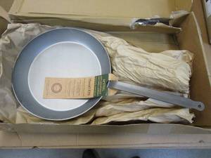 lot 475 image: Mauviel 1830 MSteel Carbon Natural Nonstick Frying Pan With Iron Handle, 14.2-in