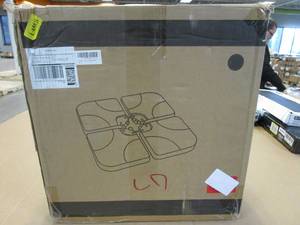 lot 481 image: VOUA A051-002 - Cantilever Umbrella Base Weights with U Locking, 4Pcs, Black (OPEN BOX)