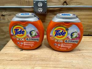 lot 62 image: TIDE Lot of 2- Containers of TIDE Pods (54 per container)- April Fresh