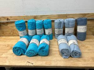 lot 76 image: BARE HOME Lot of 12- 100% Cotton Fitted Sheets (Twin XL)
