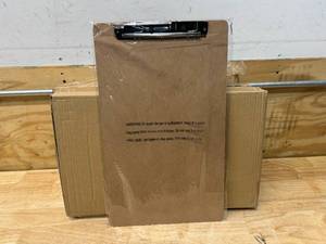 lot 98 image: TRADE QUEST Lot of 10- Ledger Size Clipboards With Lever Hinge Clip 19.5 x 11.6