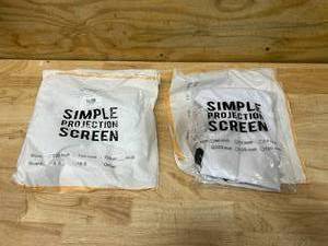 lot 99 image: Lot of 2- Simple Projector Screens- 100 inch