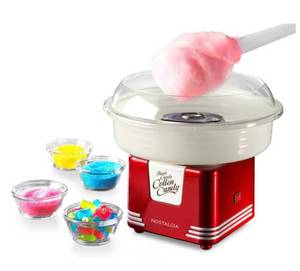 lot 103 image: NOSTALGIA Retro Hard Candy Cotton Candy Maker in Red