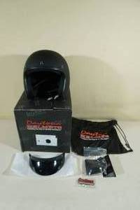 lot 2 image: Daytona DOT Cruiser Open Face Motorcycle Helmet - Small, Dull Black
