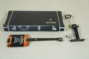 lot 14 image: Axe Heaven Michael Anthony Jack Daniels Bass Mini Guitar Replica Collectible